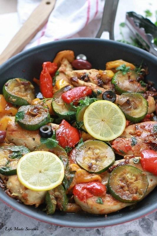 5. One Pan Mediterranean Chicken Skillet 