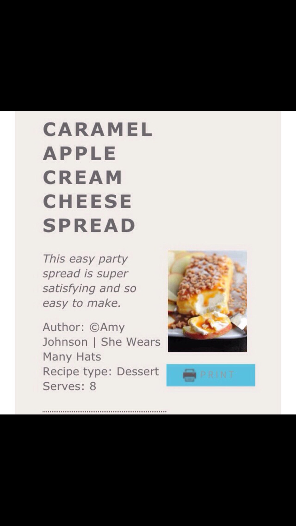 Caramel Apple Cream Cheese Spread