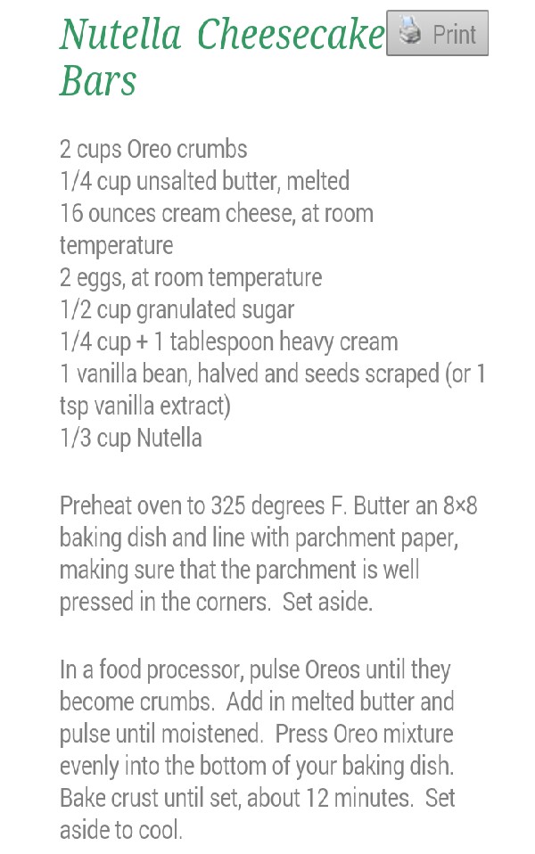 Nutella Cheesecake Bars!!!!