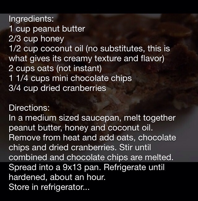 Oatmeal Chocolate Peanut butter No Bake Candy Bars
