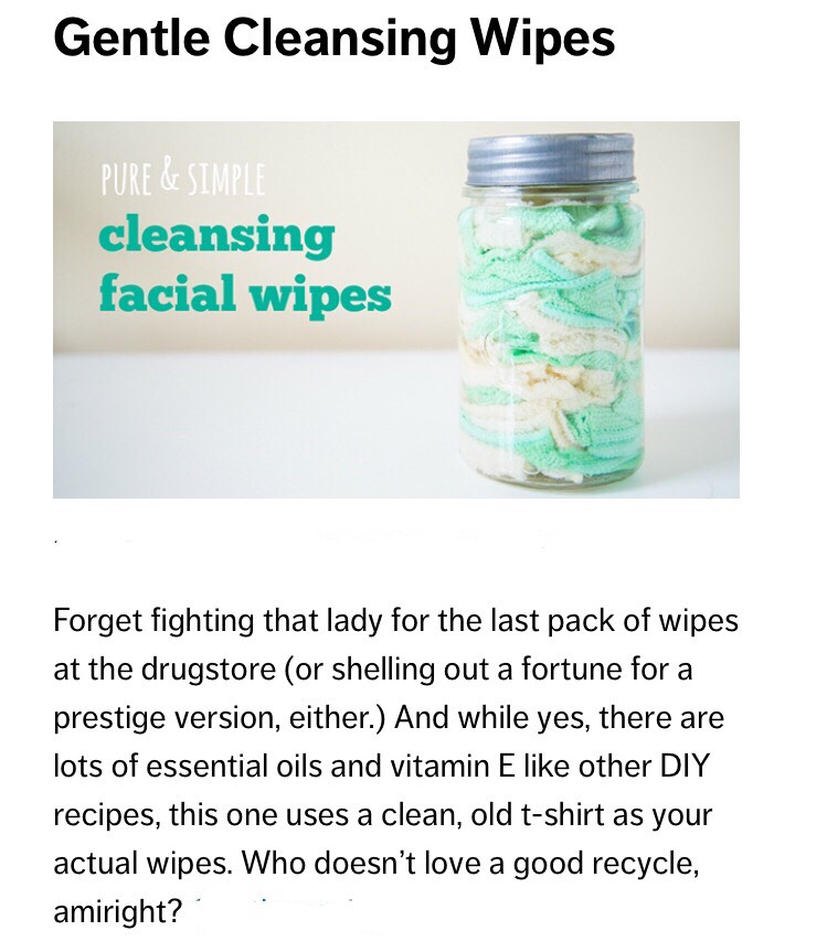 DIY Facial Cleansing Wipes.