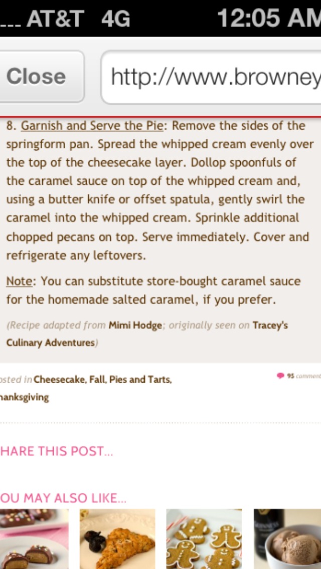 Carmel Apple Cheese Pie 