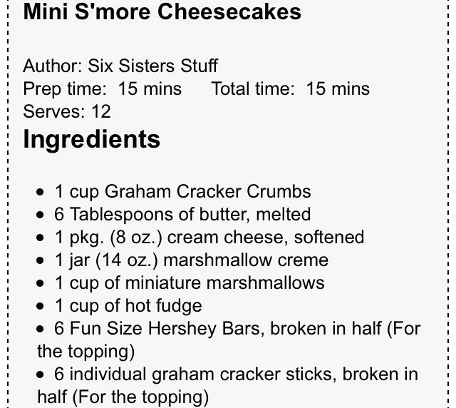 💕No Bake Mini S'more Cheesecakes!💕