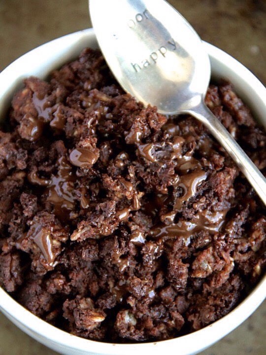 Brownie batter breakfast bake #yum #worthwakingupfor 