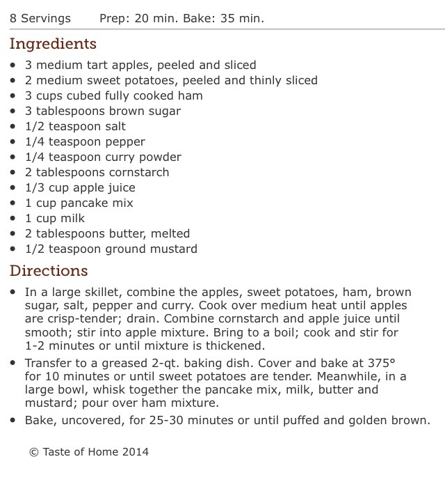 🍂Time For Fall Recipes🍂-> Apple Ham Bake 🍴