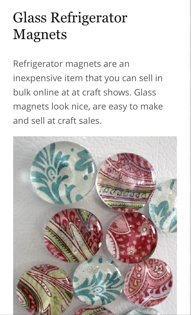 -> Detailed instructions;
http://marthataylorphillips.blogspot.com/2010/10/glass-fabric-magnets.html