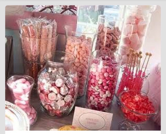 Lots of pink candy! 