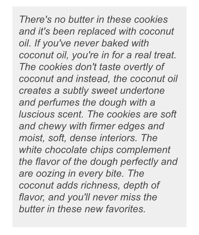 Coconut Oil White Chocolate Cookies! 🍪
