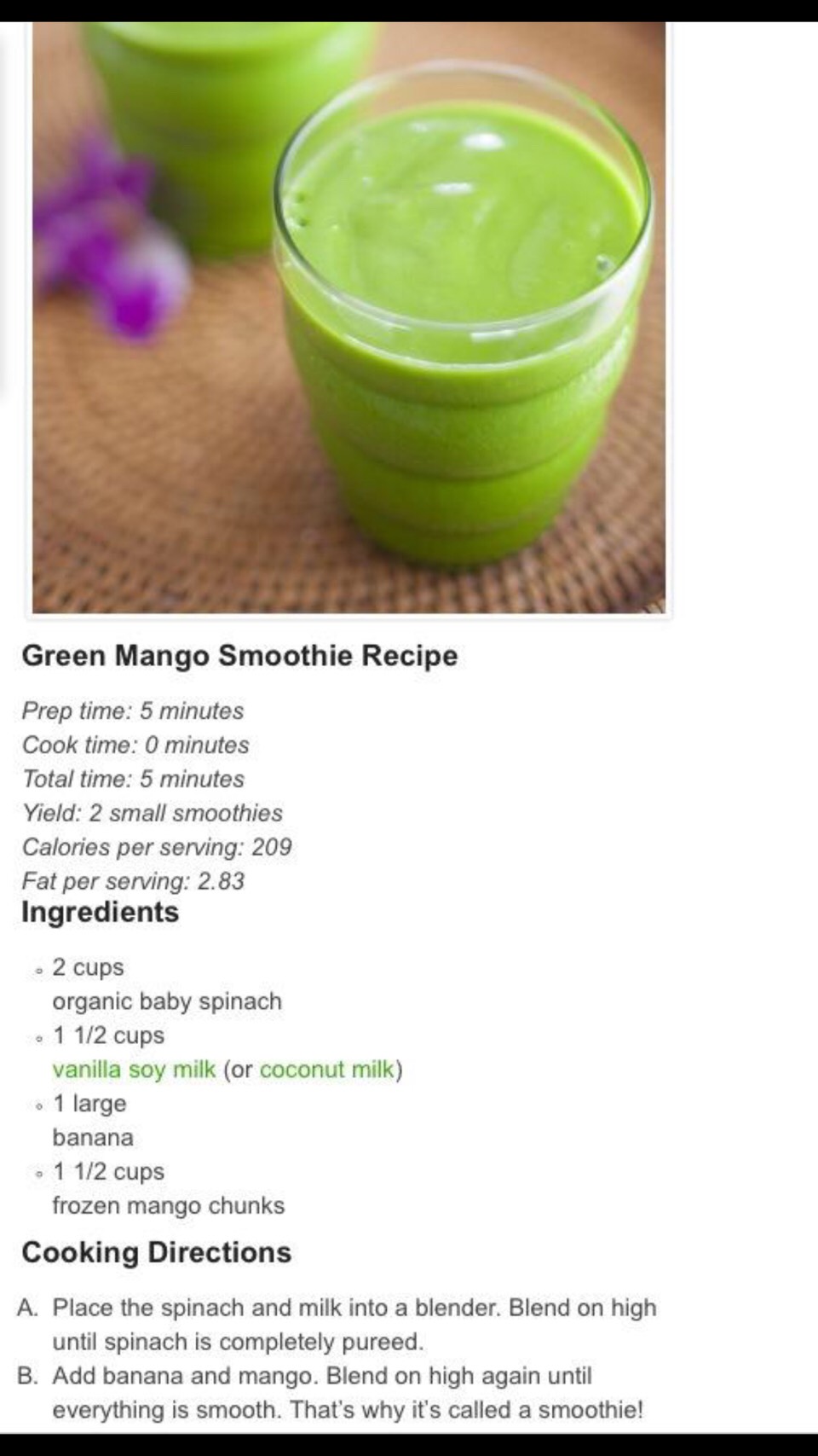 Healthy Smoothie Recipes