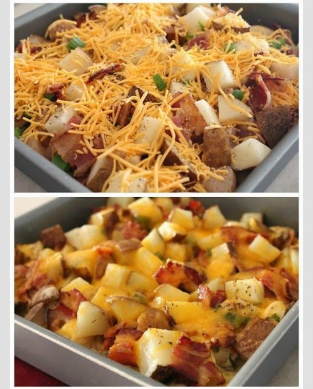 Baked Potatoes & Chicken Casserole