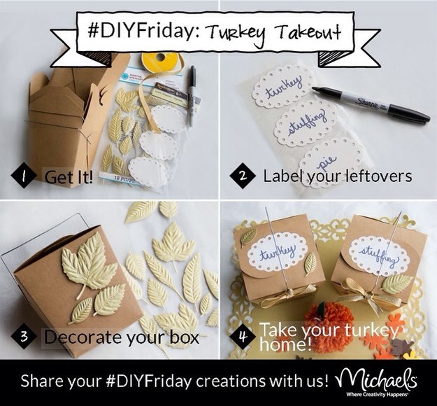 21. DIY Turkey Takeout Boxed for Your Guests.
