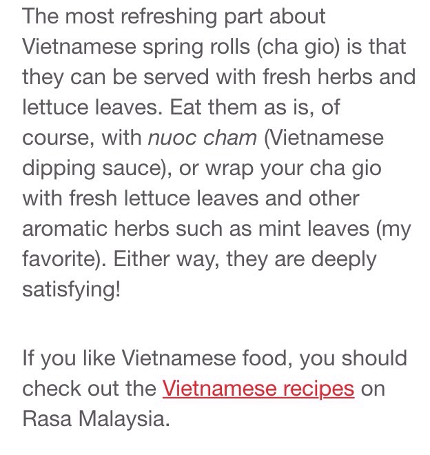 Vietnamese Spring Rolls