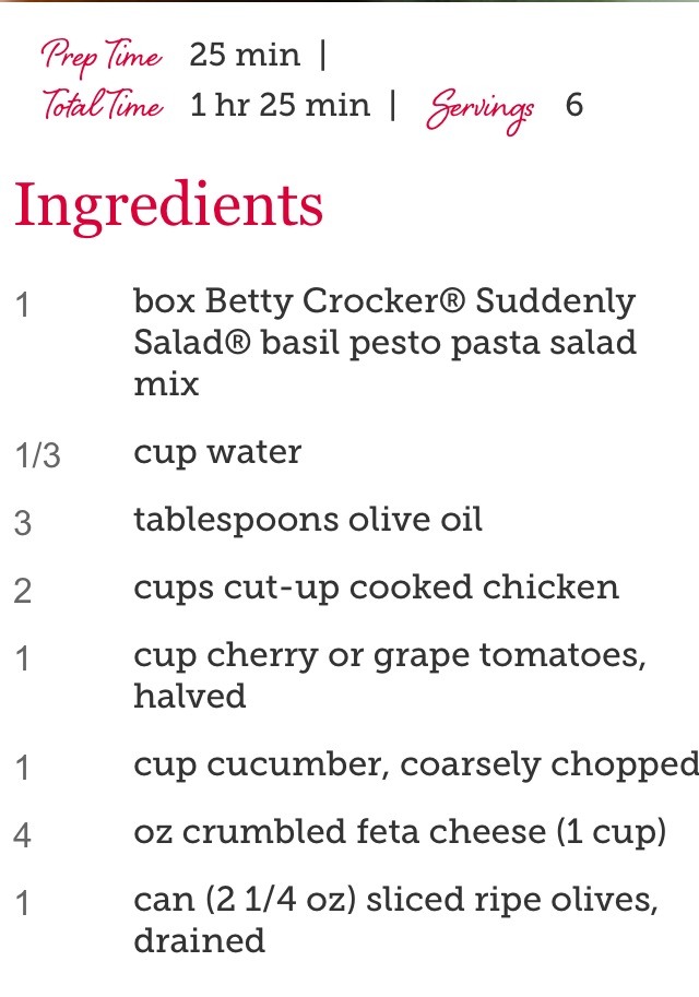 Mediterranean Chicken Pasta Salad