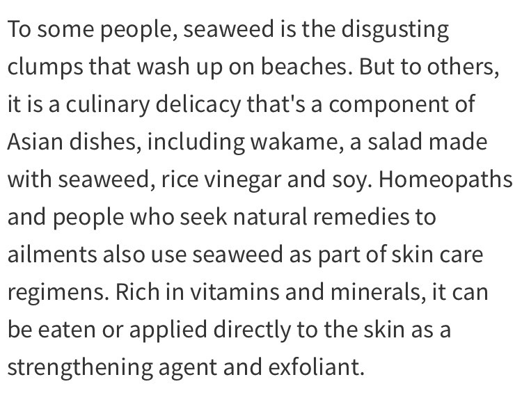 Seaweed For Skin 