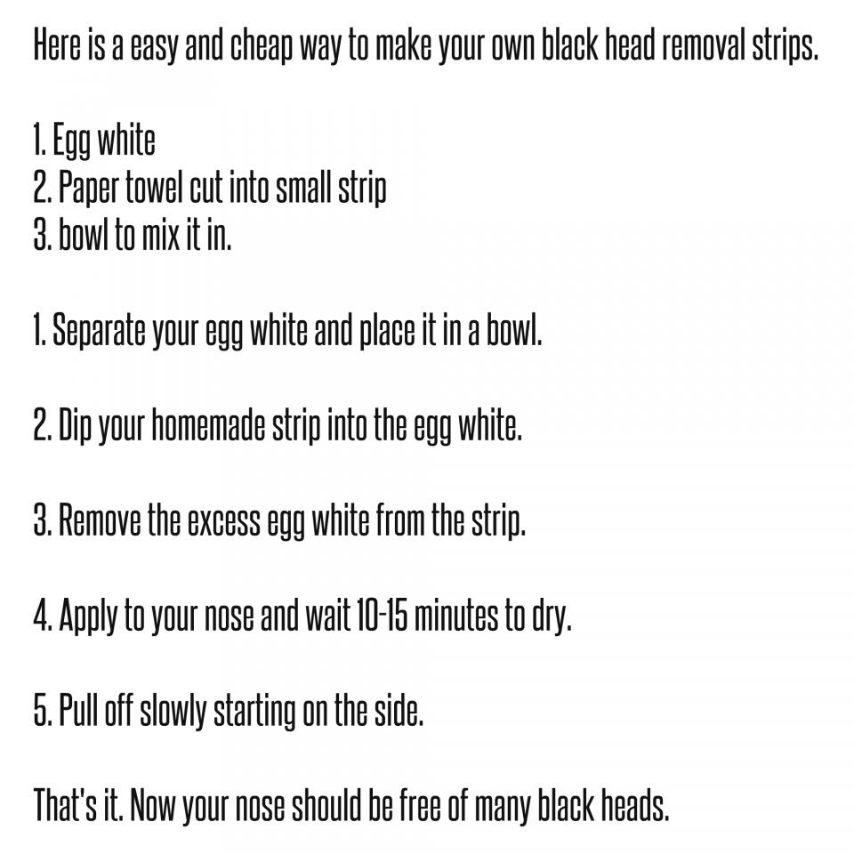 How To Make Your Own Blackhead Removing Strips! *Super Easy* With Instructions :)