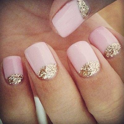 Try this elegant half moon manicure!