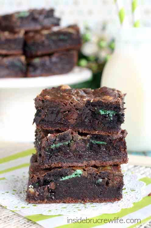 ♥fudge Mint Gooey Brownie Bars!!!! SO YUMMY!!!!(: ♥