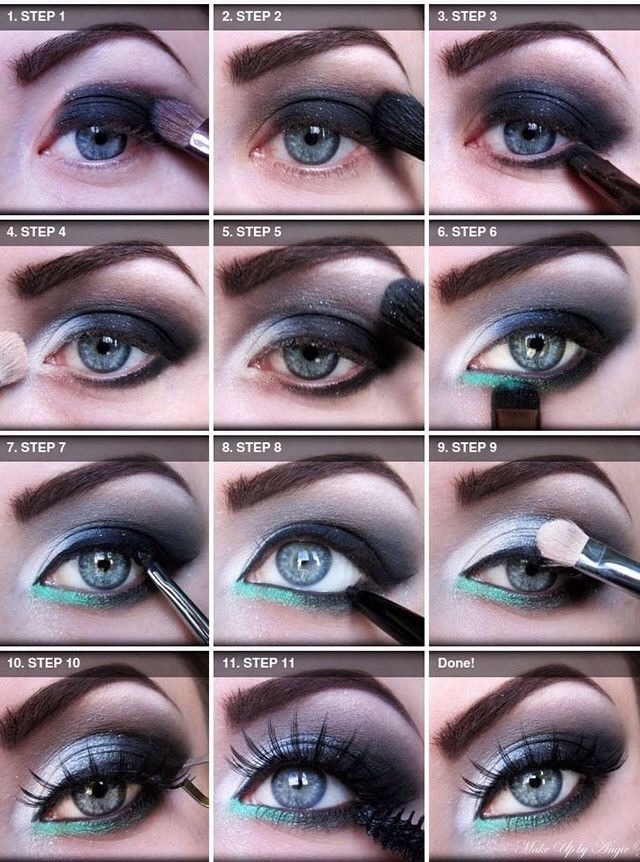 Beautiful Eye Make For Blue Eyes: Step By Step