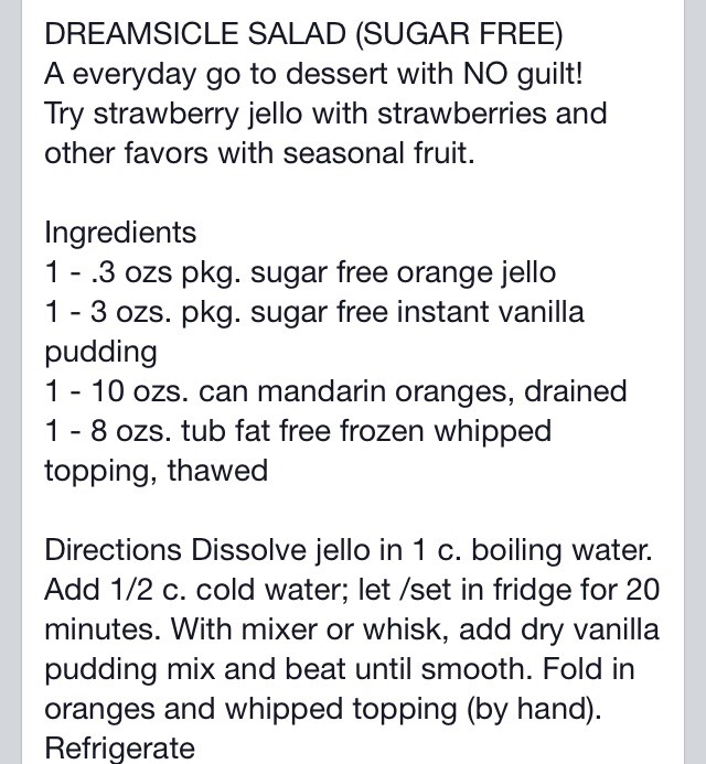 Sugar Free Dreamsickle Salad #springforward