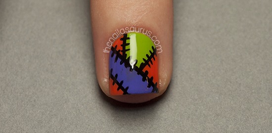 🎃💚HALLOWEEN PATCHWORK NAIL ART TUTORIAL💚🎃

