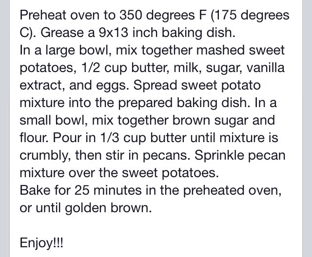 Sweet Potato Casserole