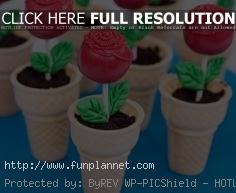 Ice cream cone flowers