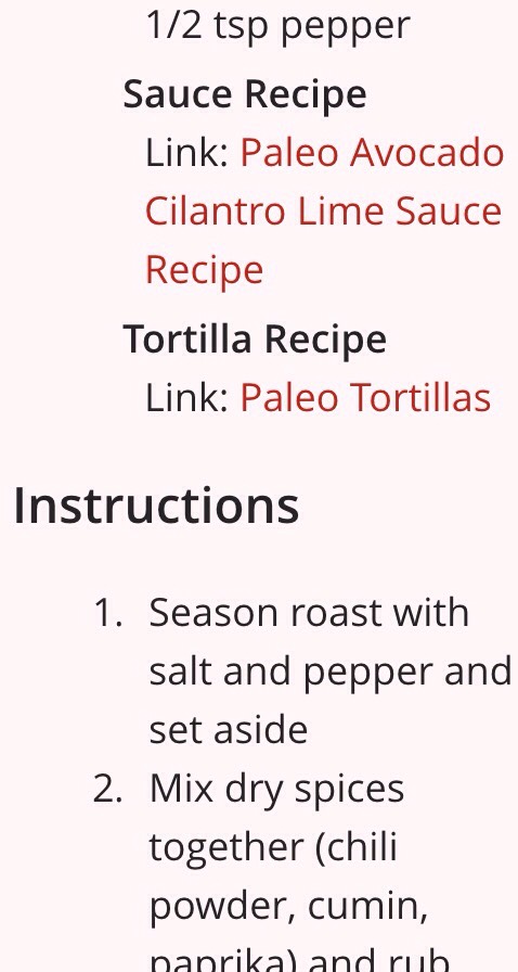 💖Paleo Simple Slow Cooker Shredded Beef Tacos with Avocado Chili Lime Sauce & Paleo GF tortillas💖