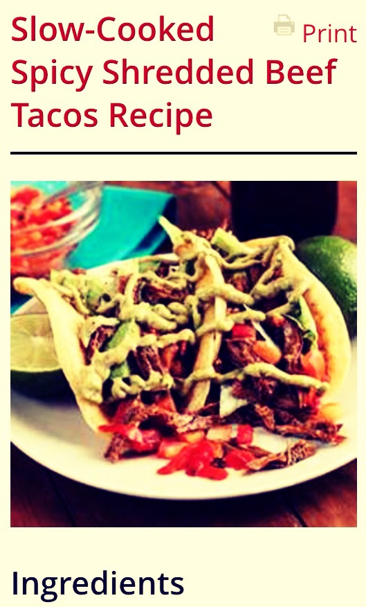 💖Paleo Simple Slow Cooker Shredded Beef Tacos with Avocado Chili Lime Sauce & Paleo GF tortillas💖