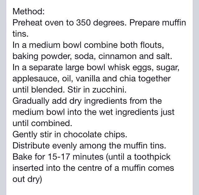 Chocolate Chip Zucchini Muffins.