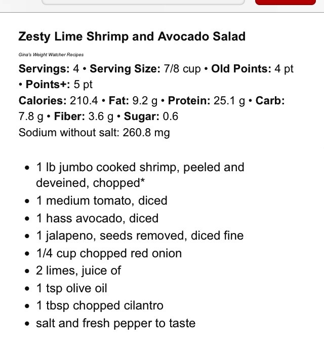 Zesty Lime Shrimp & Avocado Salad...