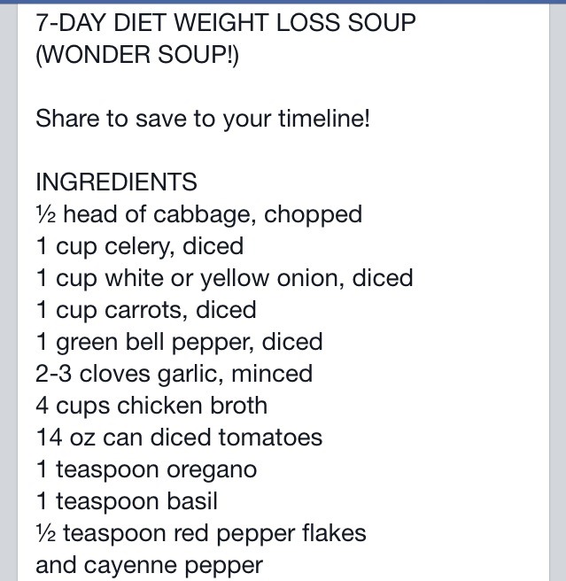 7 Day Diet Weight-Loss Soup