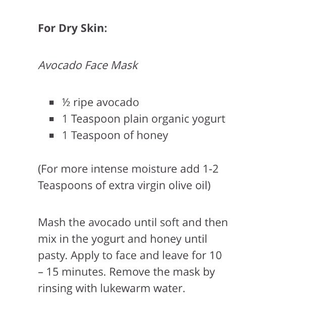 Homemade Facial Masks