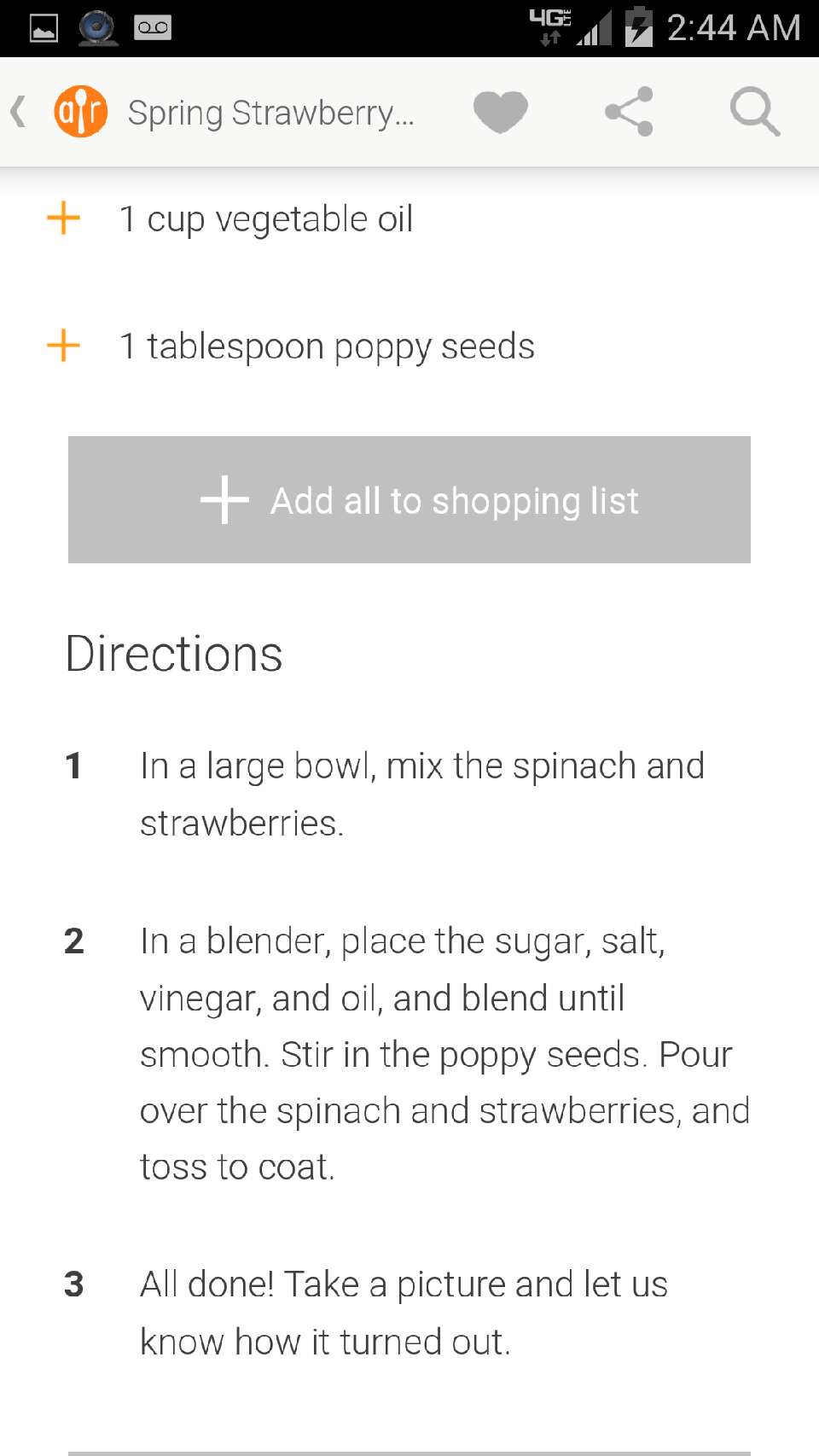 Spring Strawberry and Spinach Salad 