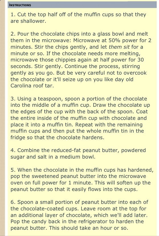 Peanut Butter Cup Recipe 