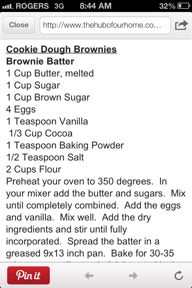 Cookie Dough Brownies