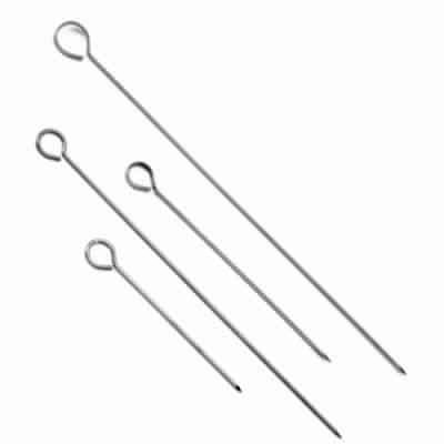 If you prefer metal skewers, which have a long life, use 
 square or twisted types, which will hold the food better  than round ones. 
