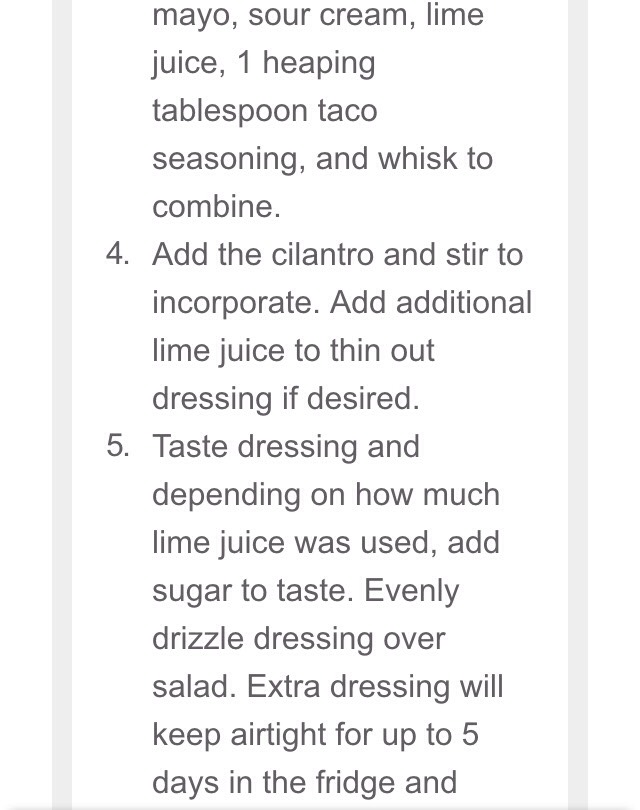 Loaded Chicken Taco Salad with Creamy Cilantro Lime Dressing 