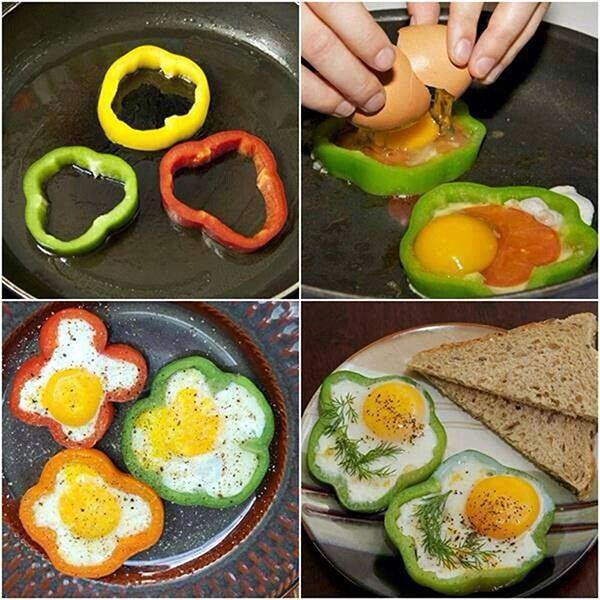 Use peppers to make eggs