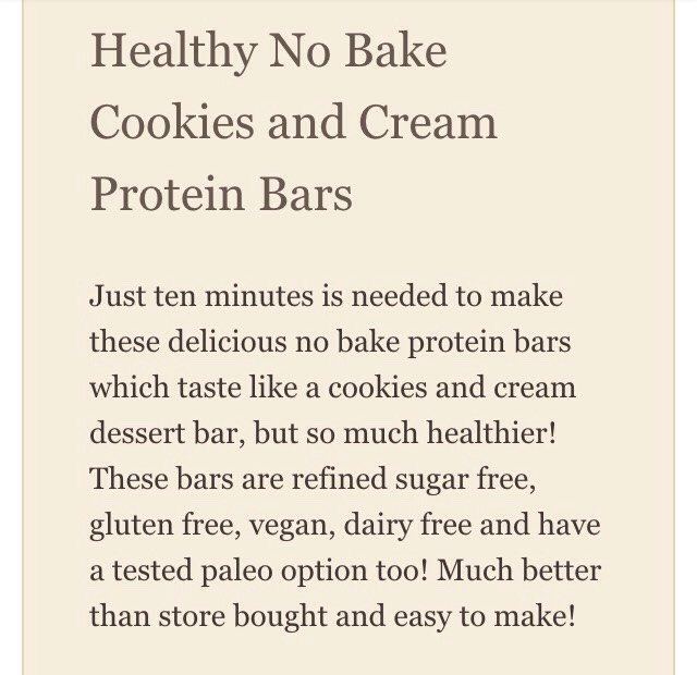 No Bake Cookies & Cream Protein Bars