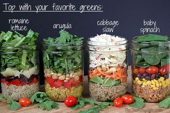 Salad In A Jar #springforward