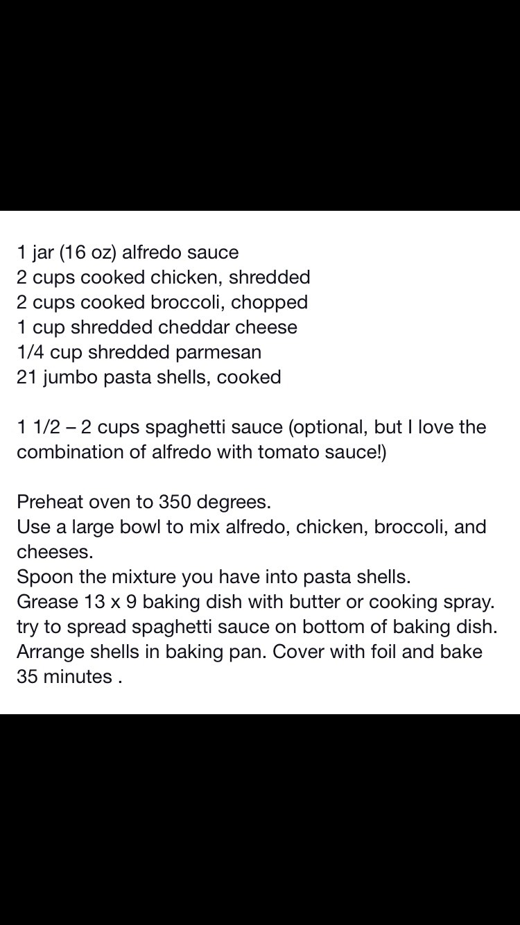 Broccoli & Cheese Alfredo Stuffed Shells