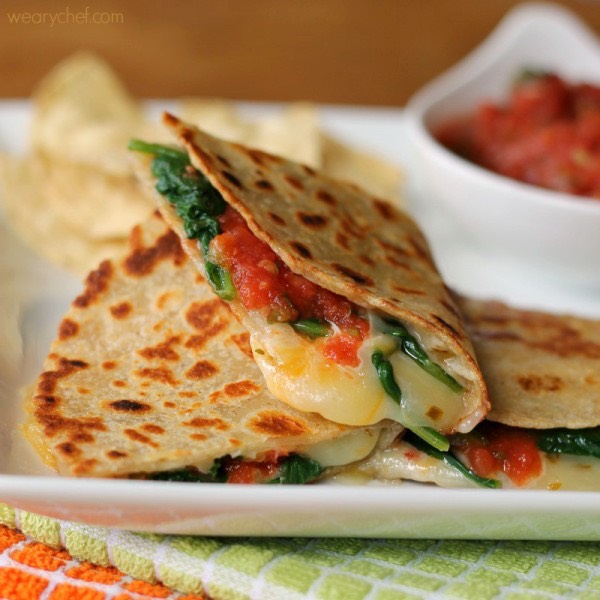 🍹Spicy Spinach Quesadillas