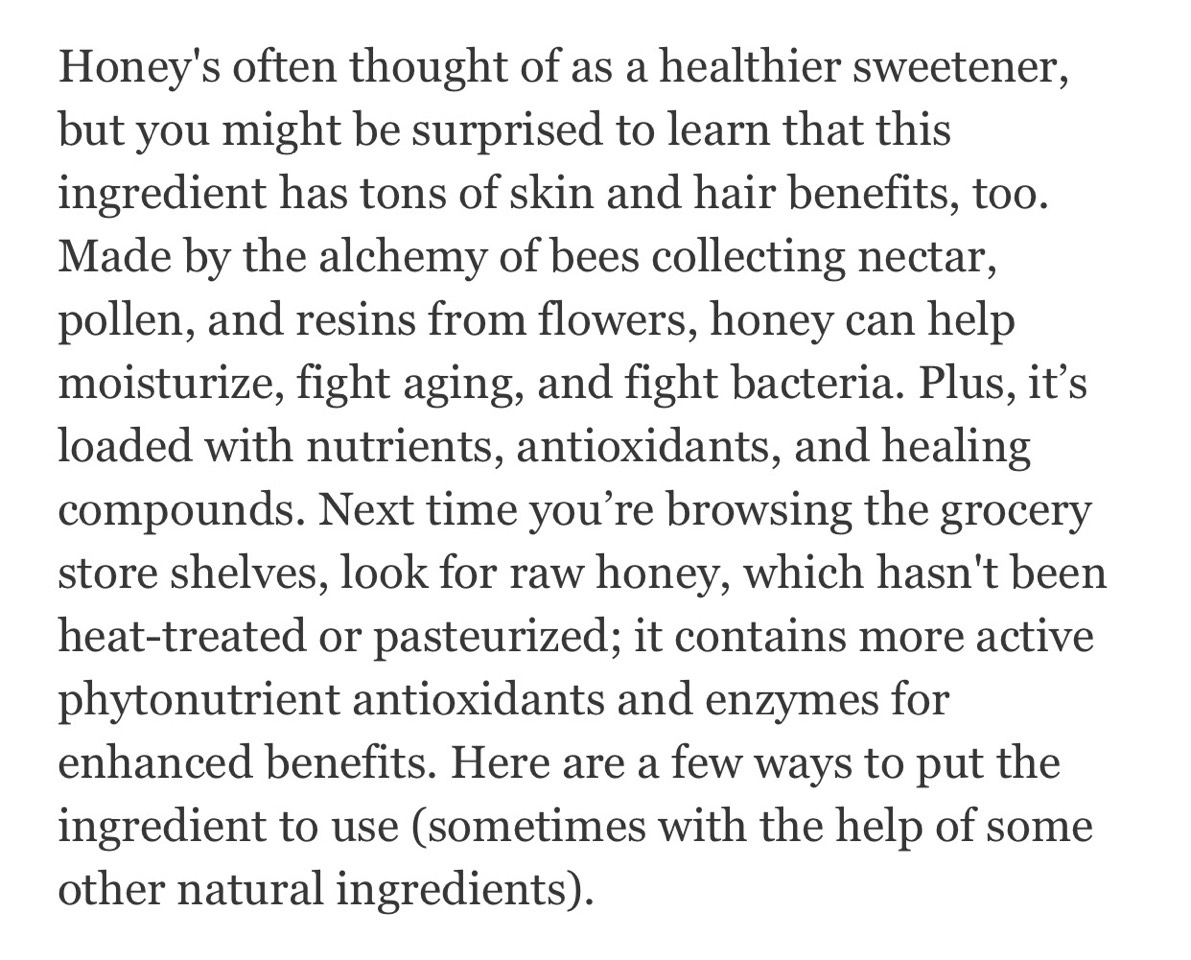 1⃣1⃣ Ways To Use Honey To Get More Gorgeous Skin, Hair And Nails. 🙆🏻