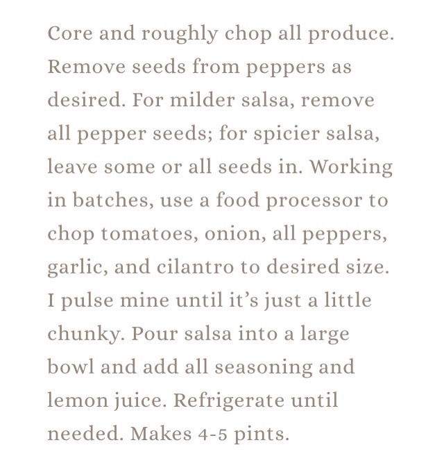 Fresh Salsa Recipe