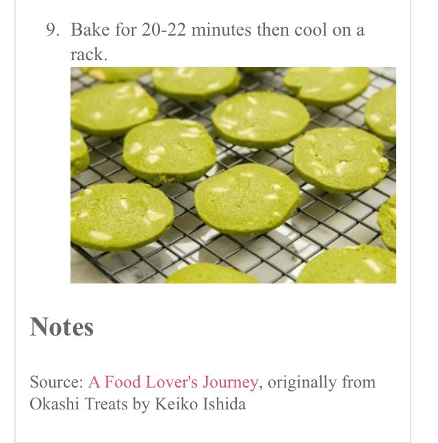 Green Tea And White Chocolate Cookies 