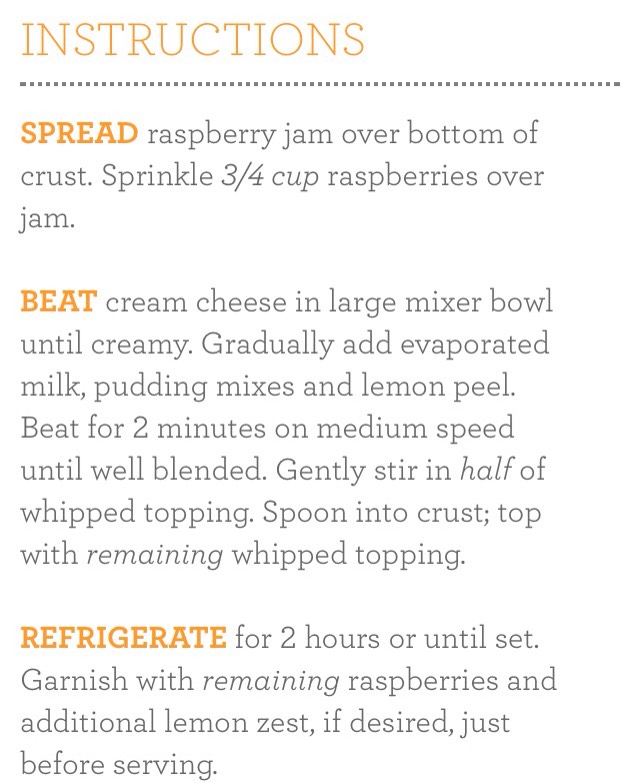 Creamy lemon raspberry pie