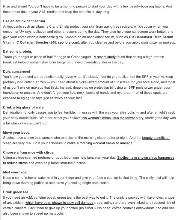 8 Morning Beauty Habits 👩 👍💗👌👸