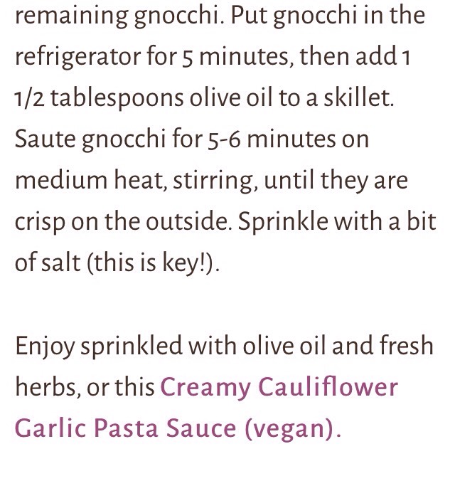 5-Ingredient Gluten Free Sweet Potato Gnocchi(vegan)