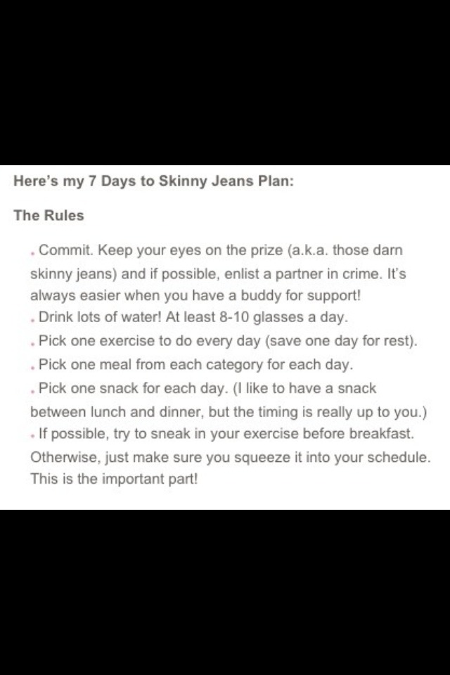 7 Days To Skinny Jeans