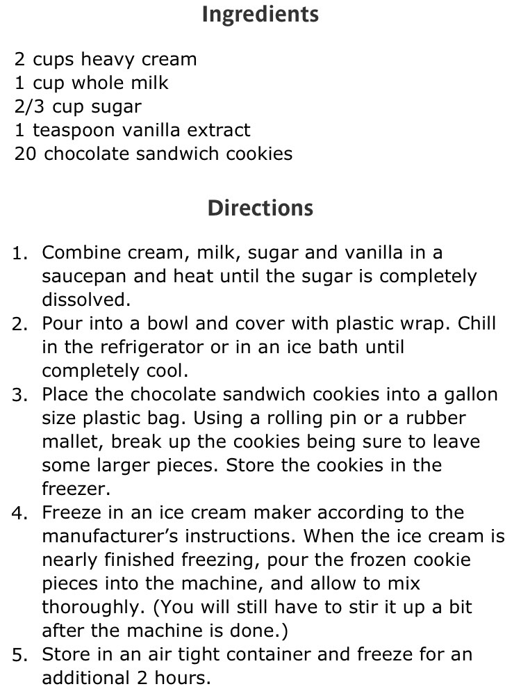 Cookies And Cream Ice cream Recipe!